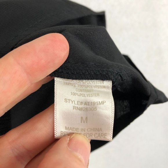 Line & Dot Women's Size Medium Black Chain Detail Sleeveless Crepe Blouse - Picture 8 of 11